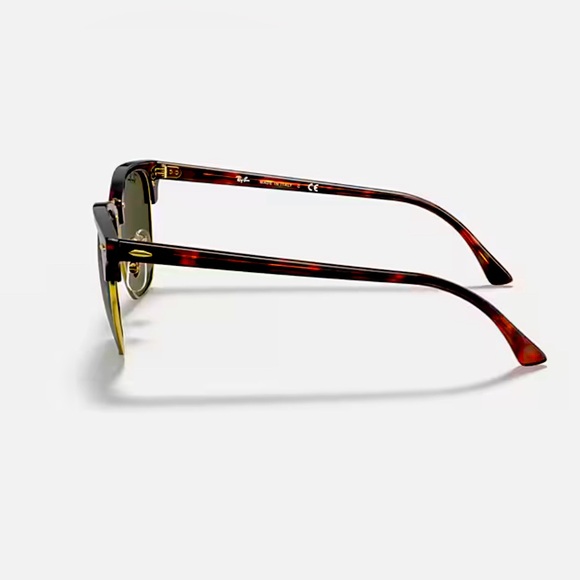 Ray-Ban RB 3016 Clubmaster Classic Tortoise On Gold Men's Sunglasses & Case - Picture 10 of 13